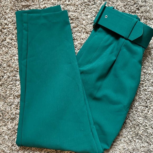 ZARA High Waisted Belted Trousers - Picture 7 of 9